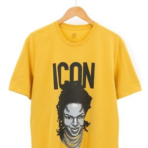 Women's District Re-Tee Lauren Hill Icon Size Large Yellow Recycled T-shirt